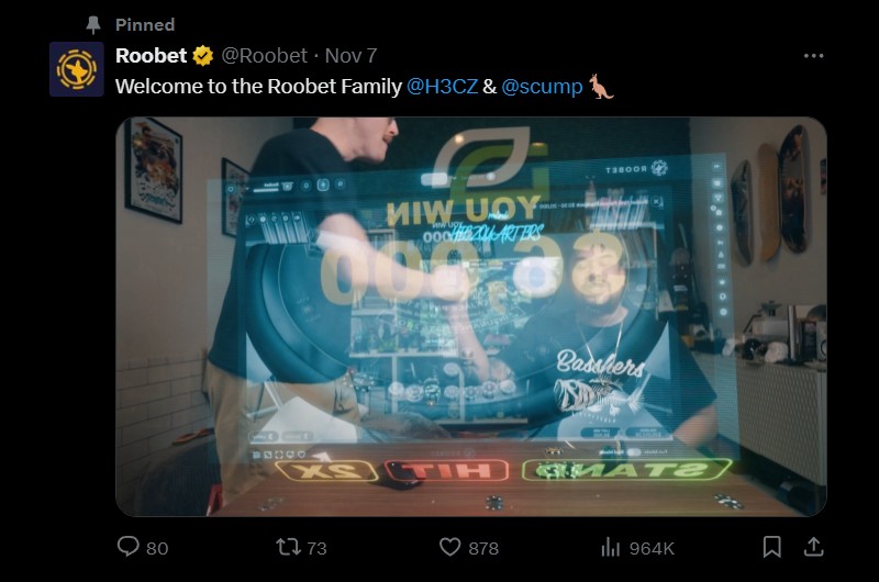 Twitter H3CZ and Scump Join Roobet